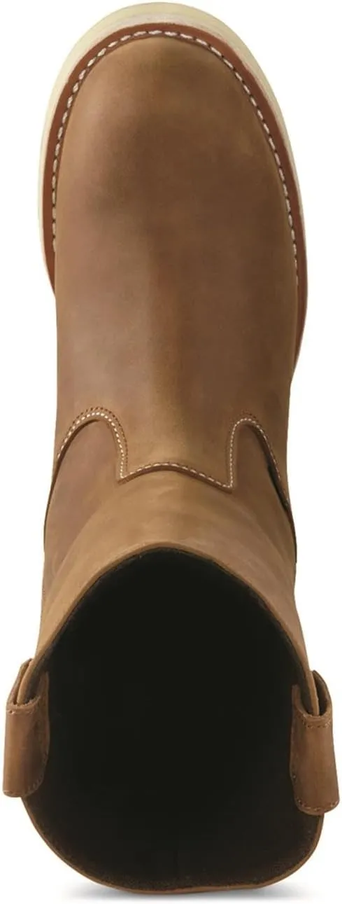 Guide Gear Wedge 10 Waterproof Wellington Work Boots for Men, Mid-High, Leather Shoes, Moisture-Wicking Lining