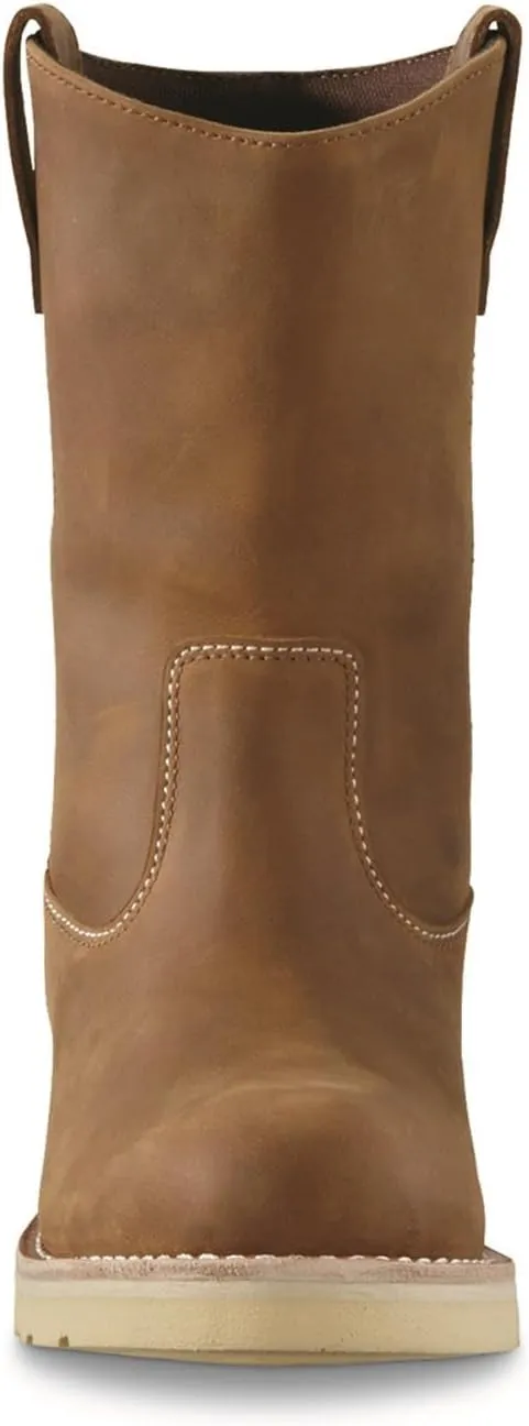 Guide Gear Wedge 10 Wellington Work Boots for Men, Mid-High, Leather Shoes, Moisture-Wicking Lining