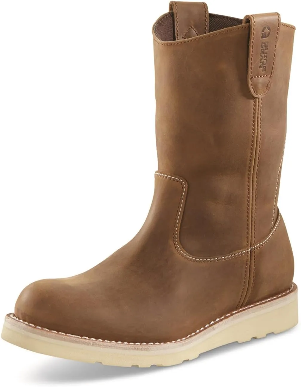 Guide Gear Wedge 10 Wellington Work Boots for Men, Mid-High, Leather Shoes, Moisture-Wicking Lining