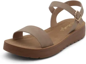 Herstyle Womens Flat Sandals  One Band Ankle Strap Dressy Casual Sandals with Cushioned Footbed | Comfortable Open Toe Walking Shoes for Summer & Daily Wear