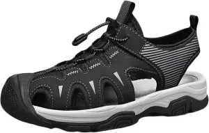 HNVAVQ Men's Athletic Sports Sandals Closed Toe Outdoor Summer Walking Sandals Beach Fisherman Water Shoes