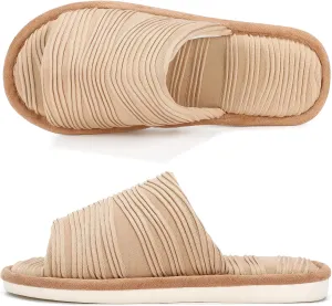 House Slippers for Women Comfy Breathable House Shoes with Memory foam Open Toe design for Summer Indoor and Bedroom Size 7 8 Gifts for Mom Womens