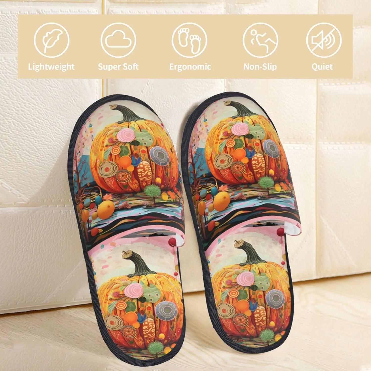 House Slippers For Women Men Indoor Slippers Non-Slip Fuzzy Slippers Winter Red Old Truck Chrismas Trees Winter Warm House Shoes