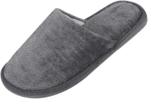 Indoor Anti Skid Memory Foam Slippers for Women Cozy Couple Flat House Shoes Fashion Winter Wide Width Warm Non Slip Slide Home Solid Womens Outdoor Plush Slippers Fluffy Rubber Sole