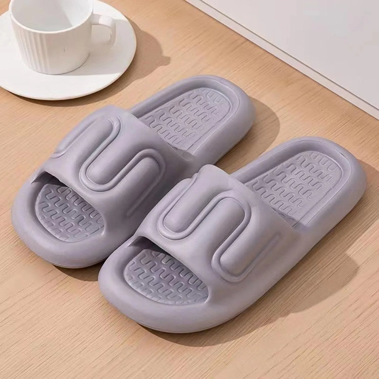 Indoor Slippers Pillow Slippers for Women and Men Non Slip Quick Drying Cloud Slides for Women with Arch Support