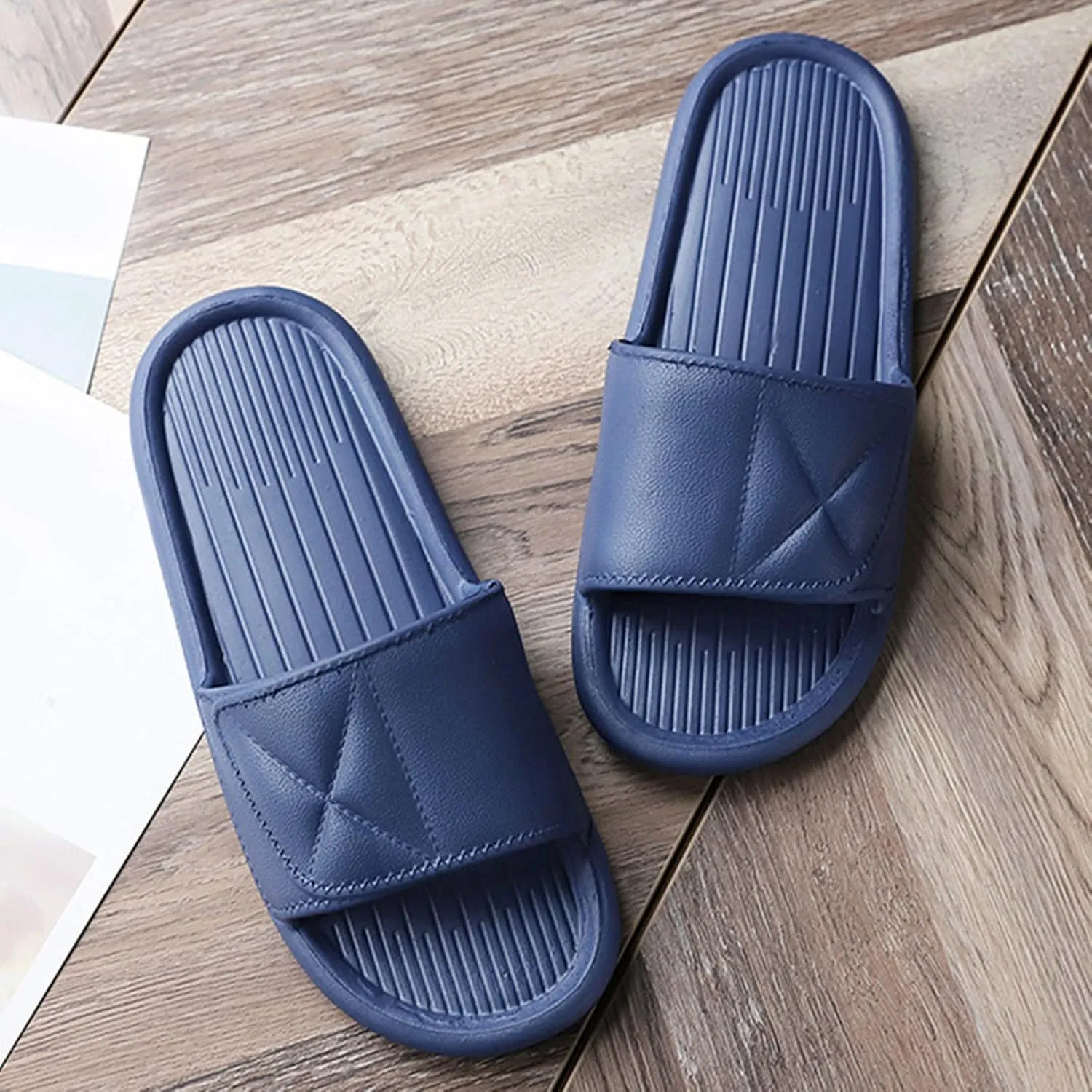 Indoor Slippers Travel Slippers for Women and Men Non Slip Summer Bathroom Indoor House with Drain Holes