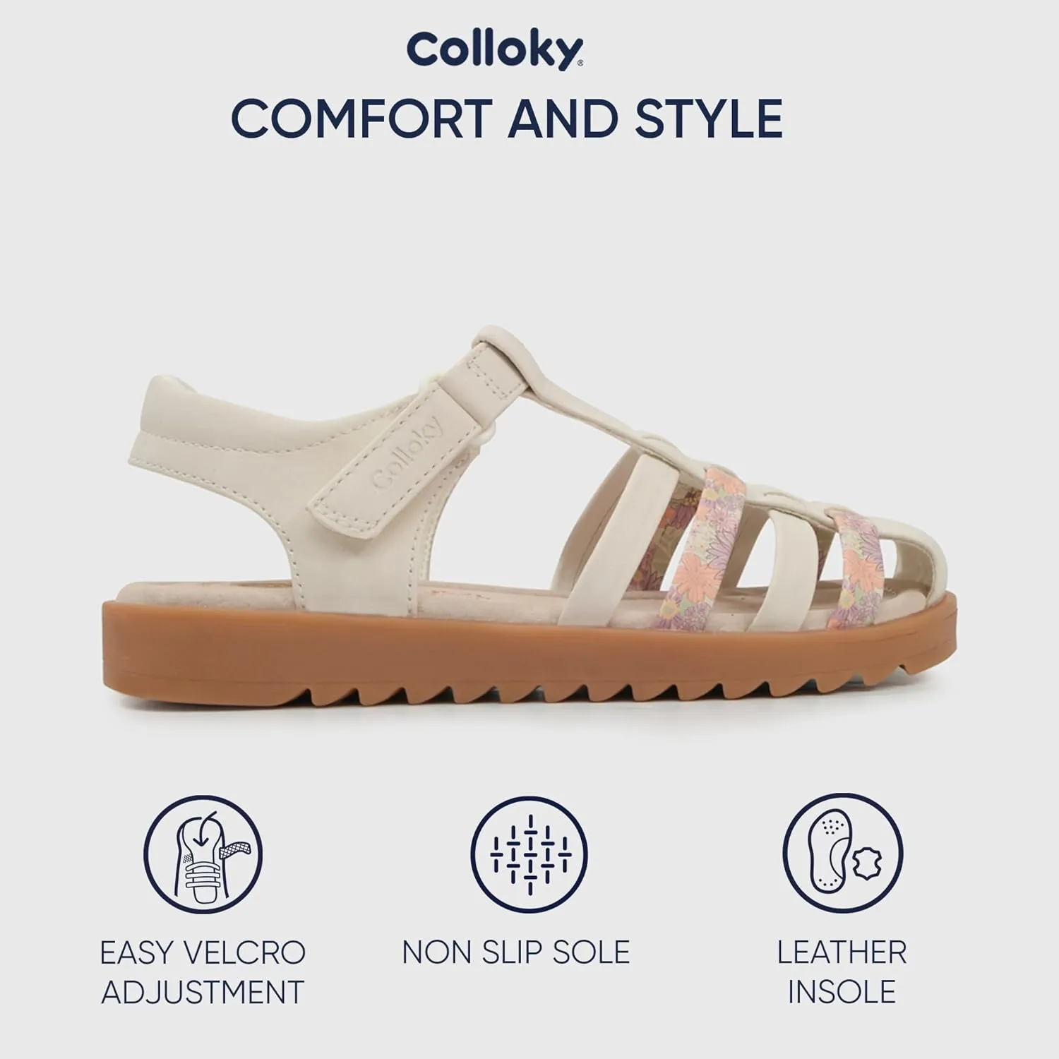 Kid Girls Fisherman Buckle Sandals - Comfortable Summer Sandals with Closed Toe & Adjustable Strap for Daily Wear & Outdoor Play