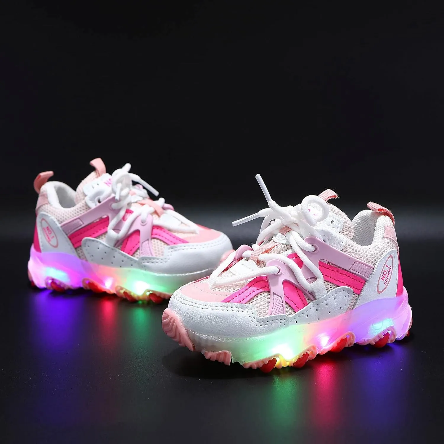 Kids Casual Shoes Boys Breathable Non-Slip Light Sneakers Unisex Luminous Sneakers for Girls Sport Running Shoes