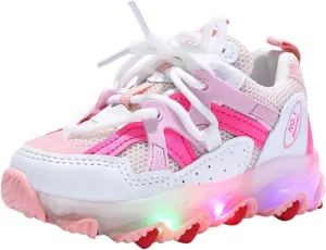 Kids Casual Shoes Boys Breathable Non-Slip Light Sneakers Unisex Luminous Sneakers for Girls Sport Running Shoes