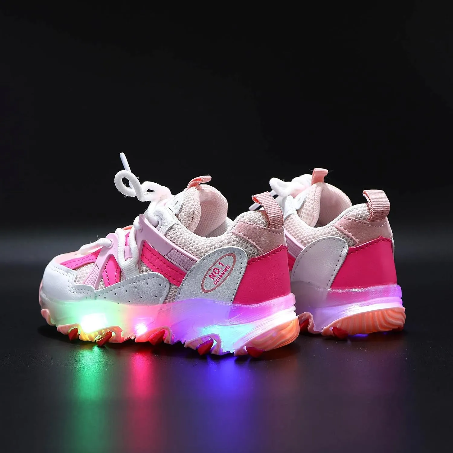 Kids Casual Shoes Boys Breathable Non-Slip Light Sneakers Unisex Luminous Sneakers for Girls Sport Running Shoes