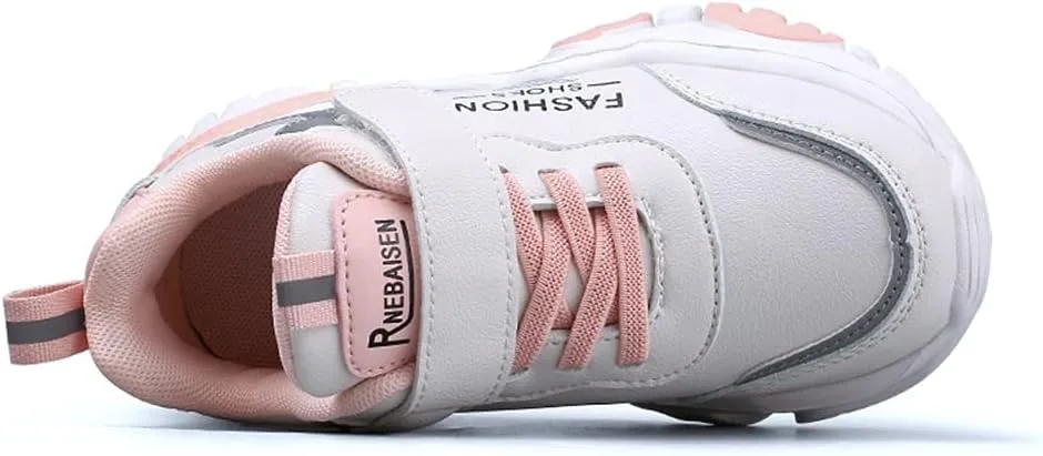 Kids Leather Fur Shoes Girls Boys Running Sneakers Outdoor Lightweight Fashion Pink Shoes Athletic Walking Shoes
