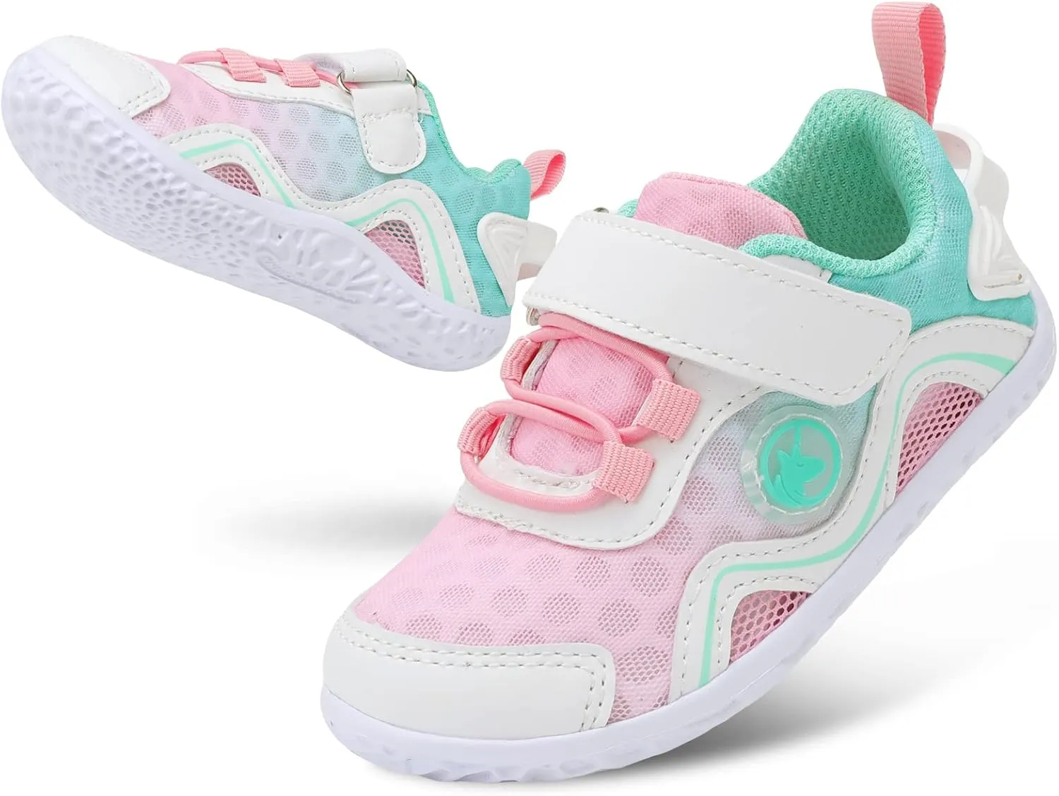 LeIsfIt Toddler Boys Girls Sneakers Kids Barefoot Walking Shoes Lightweight Mesh Tennis Shoes