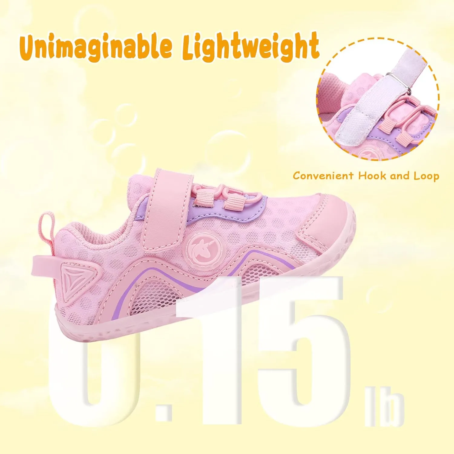 LeIsfIt Toddler Boys Girls Sneakers Kids Barefoot Walking Shoes Lightweight Mesh Tennis Shoes