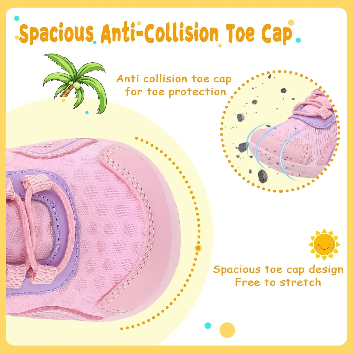 LeIsfIt Toddler Boys Girls Sneakers Kids Barefoot Walking Shoes Lightweight Mesh Tennis Shoes