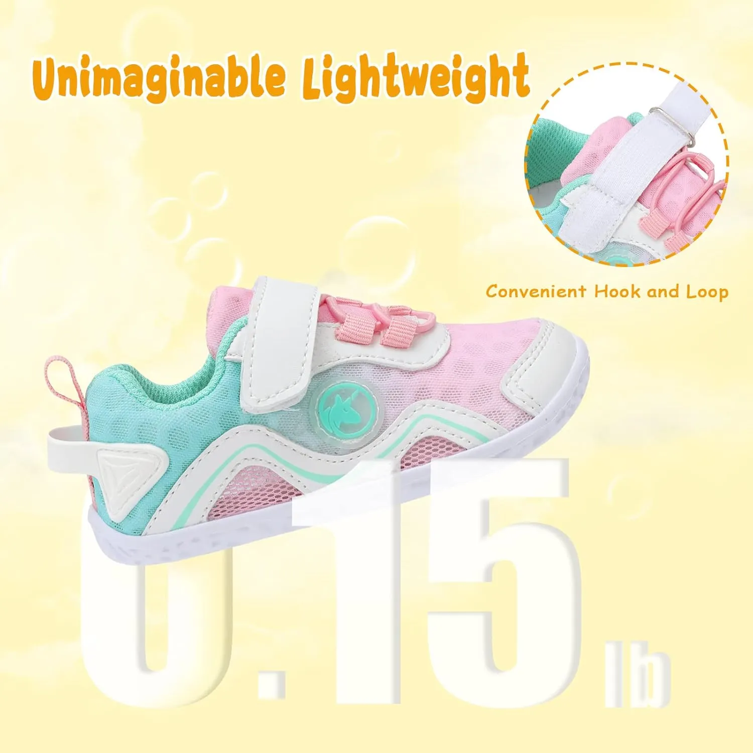 LeIsfIt Toddler Boys Girls Sneakers Kids Barefoot Walking Shoes Lightweight Mesh Tennis Shoes