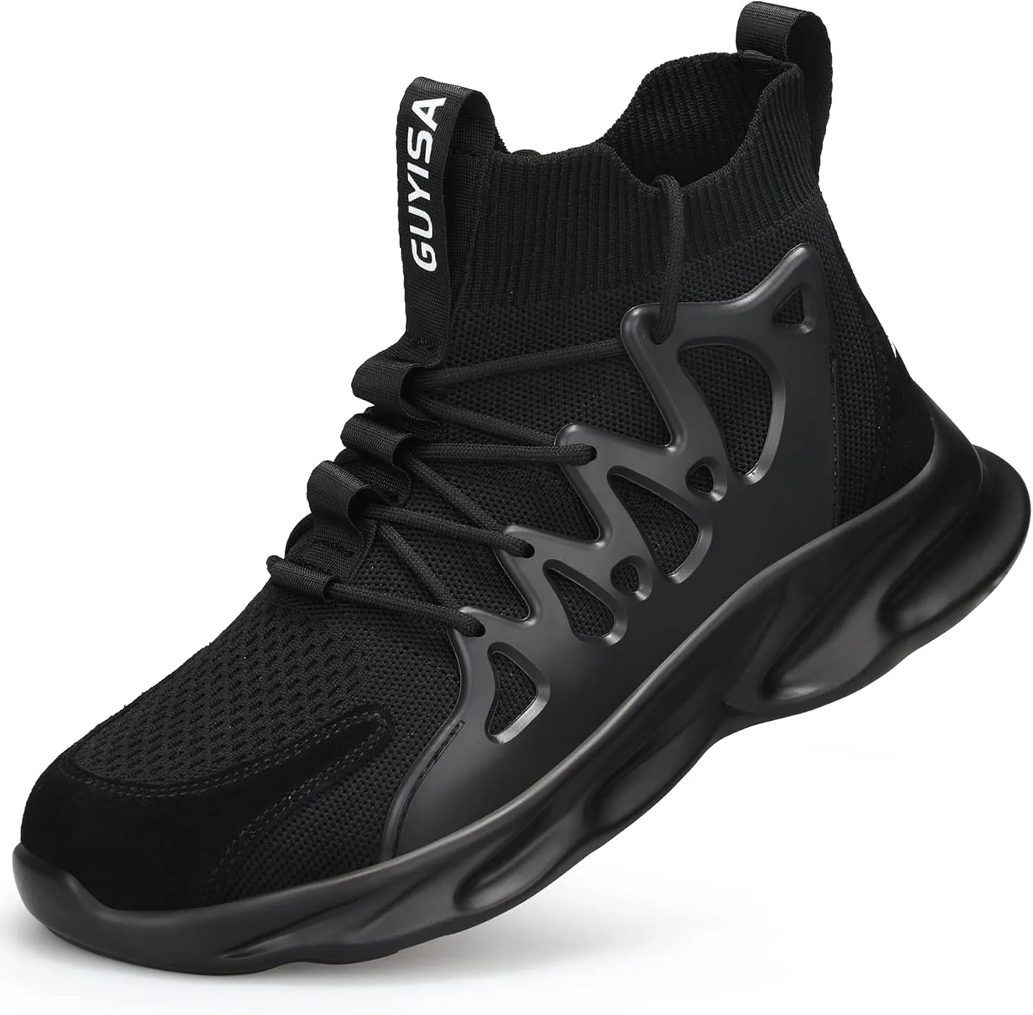 Lightweight Work Safety Steel Toe Boots, Breathable Construction Sports Tennis Footwear