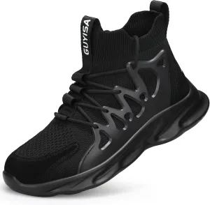 Lightweight Work Safety Steel Toe Boots, Breathable Construction Sports Tennis Footwear