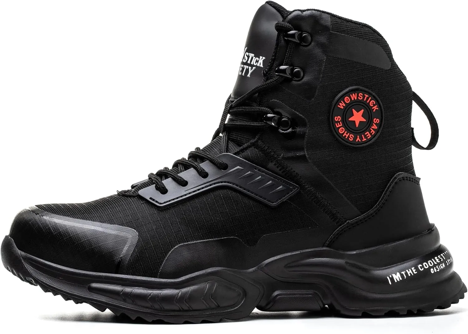 Lightweight Work Safety Steel Toe Boots, Breathable Construction Sports Tennis Footwear