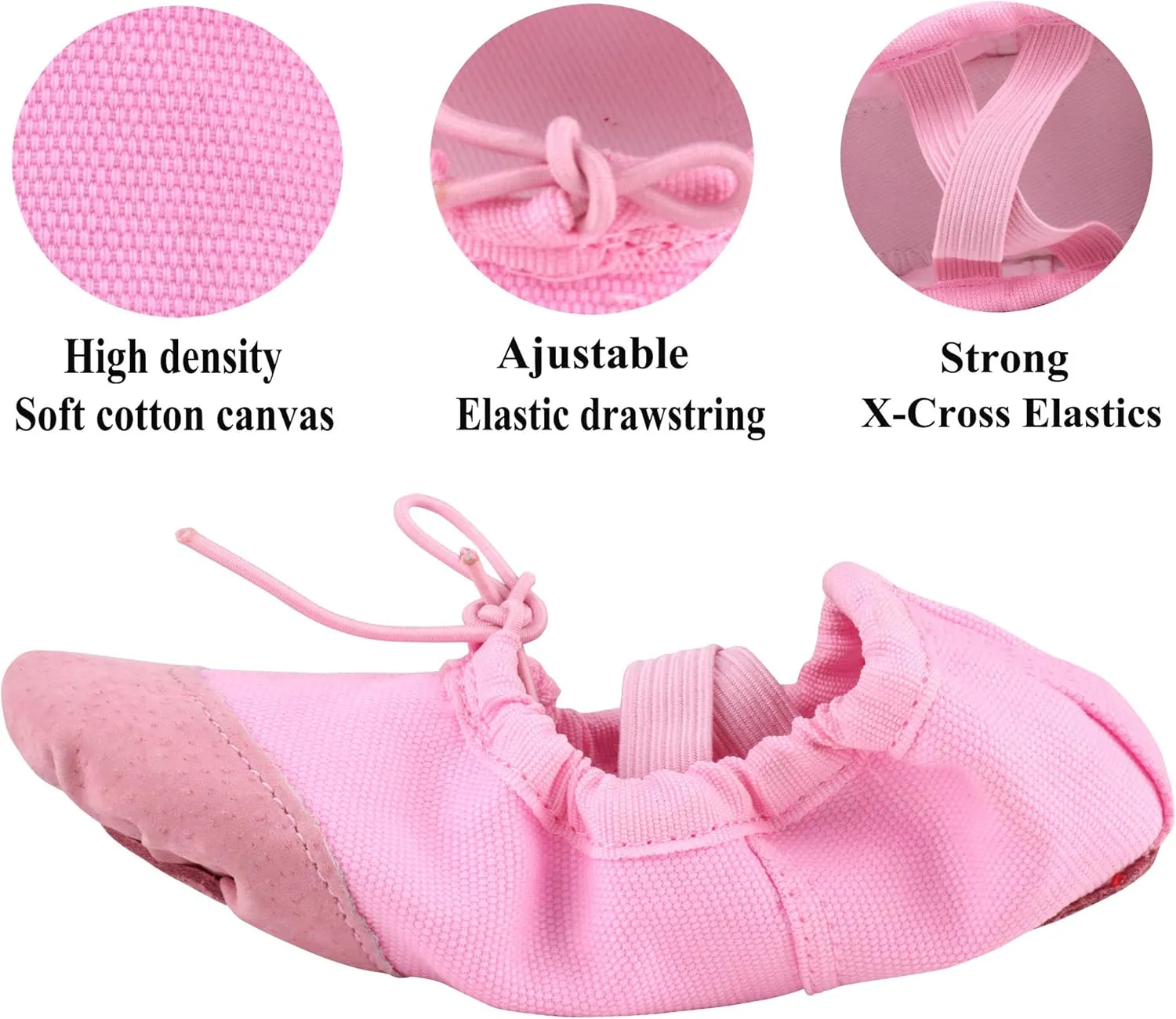 LONSOEN Ballet Slipper Shoes Stretch Satin Ballerinas Dance Yoga Flats with Pure Ribbons for Girls (Toddler/Little Kid/Big Kid