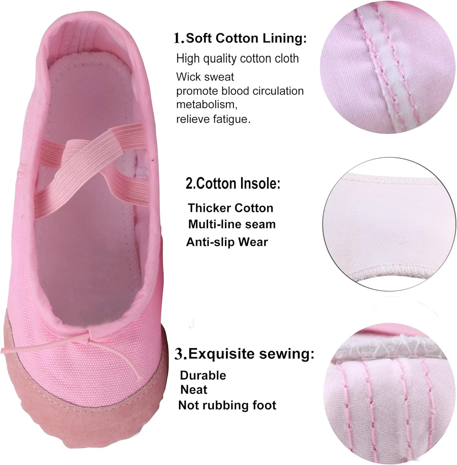 LONSOEN Ballet Slipper Shoes Stretch Satin Ballerinas Dance Yoga Flats with Pure Ribbons for Girls (Toddler/Little Kid/Big Kid
