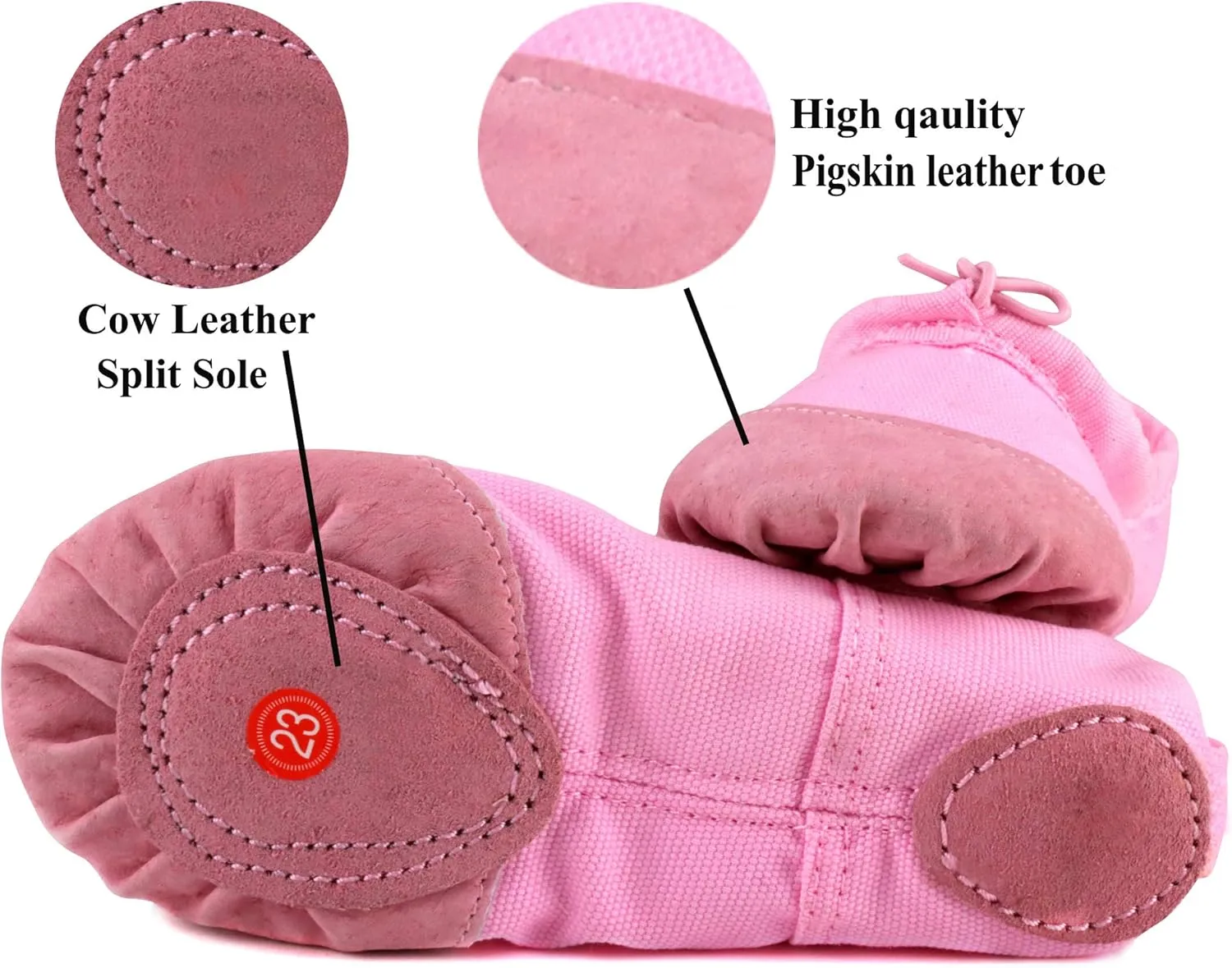 LONSOEN Ballet Slipper Shoes Stretch Satin Ballerinas Dance Yoga Flats with Pure Ribbons for Girls (Toddler/Little Kid/Big Kid