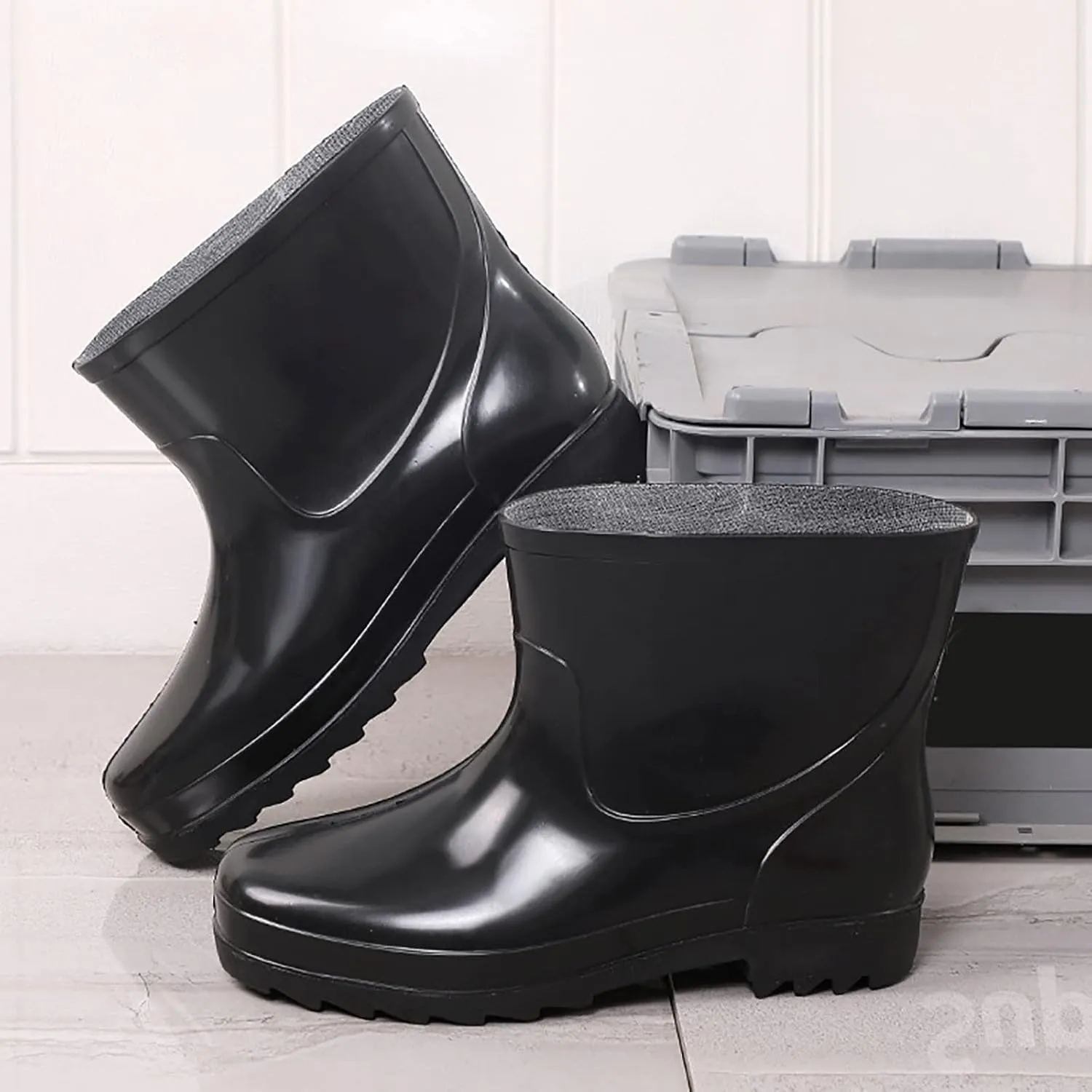 Man Short Rubber Rainboots Rubber Boots For Garden Man Rain Footwear Rain Shoes Winter Hoodies Men, 7.5