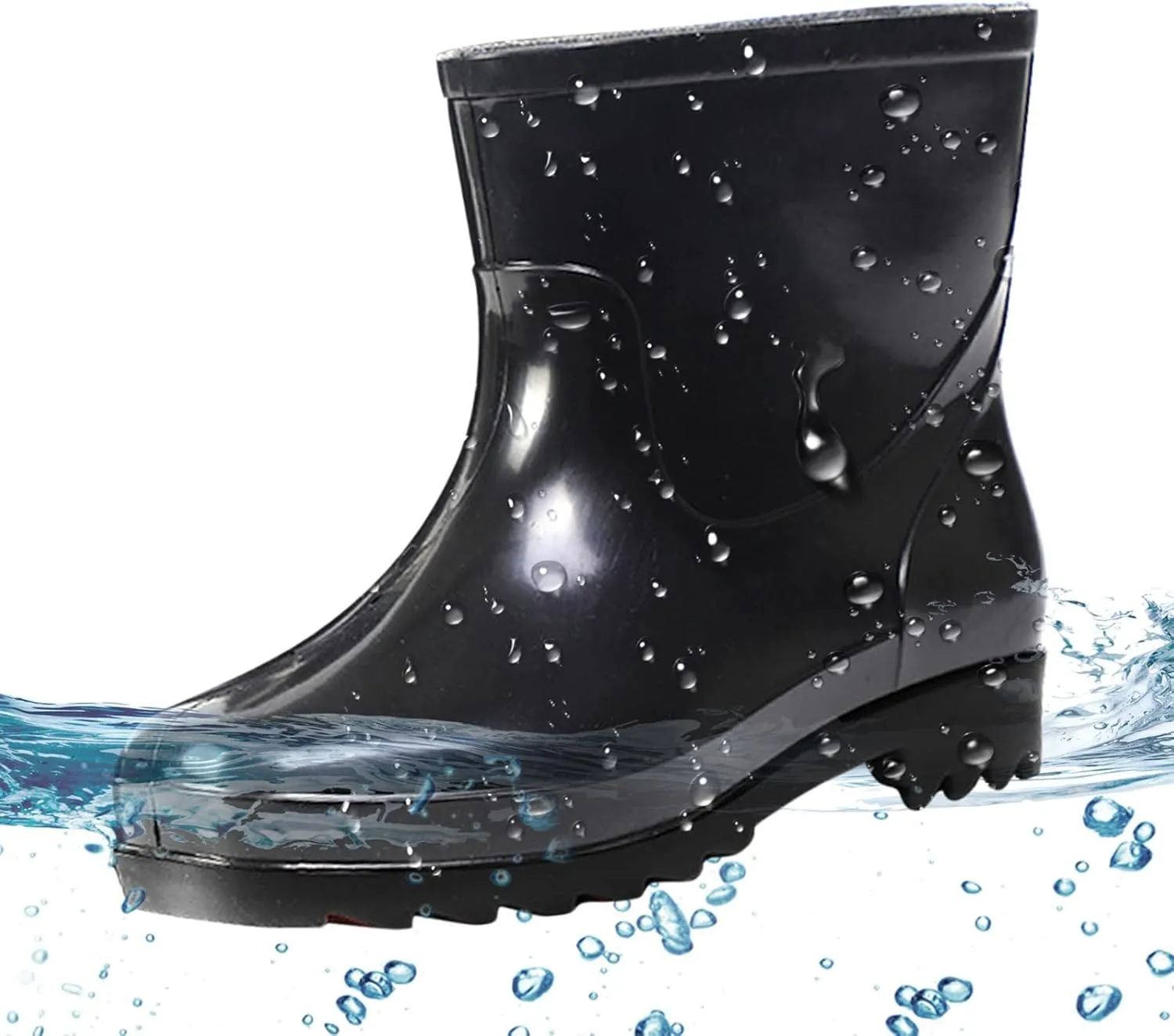Man Short Rubber Rainboots Rubber Boots For Garden Man Rain Footwear Rain Shoes Winter Hoodies Men, 7.5