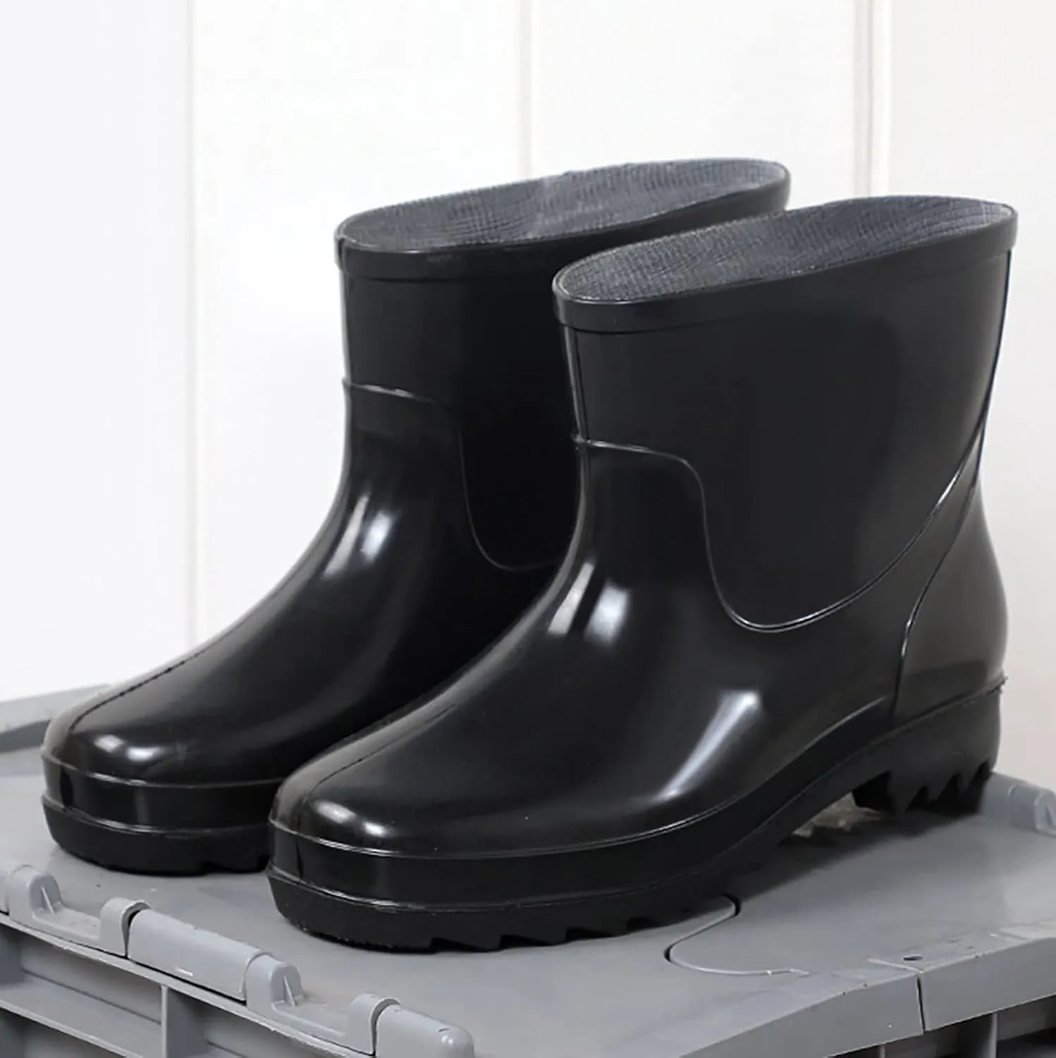 Man Short Rubber Rainboots Rubber Boots For Garden Man Rain Footwear Rain Shoes Winter Hoodies Men, 7.5