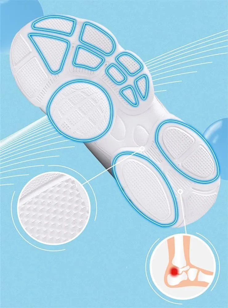 MATERUIEYES Children's Shoes Sports Shoes Small White Shoes Mesh Girls' Running Shoes Sneakers