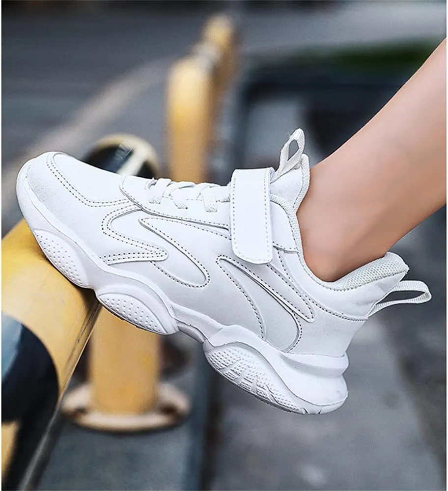 MATERUIEYES Children's Shoes Sports Shoes Small White Shoes Mesh Girls' Running Shoes Sneakers