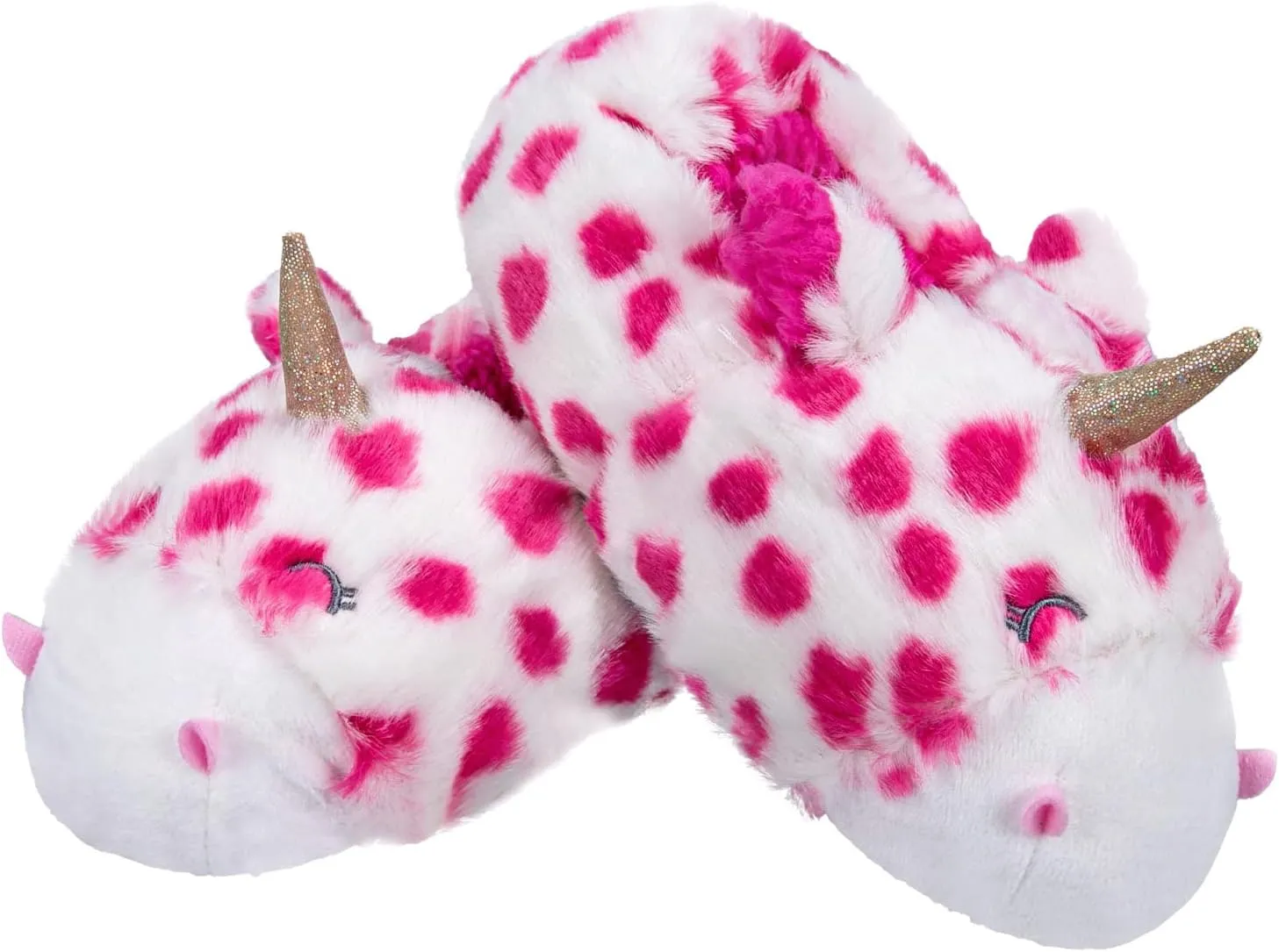 MEJORMEN Girls Unicorn House Slippers Cozy Plush Anti-Skid Indoor Outdoor House Shoes for Toddler Kid