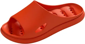Men and Women Same Couples Quick Drying Slip Leakage Thick Soled Soft Soled Solid Color Home Women Slide Sandals Size 8