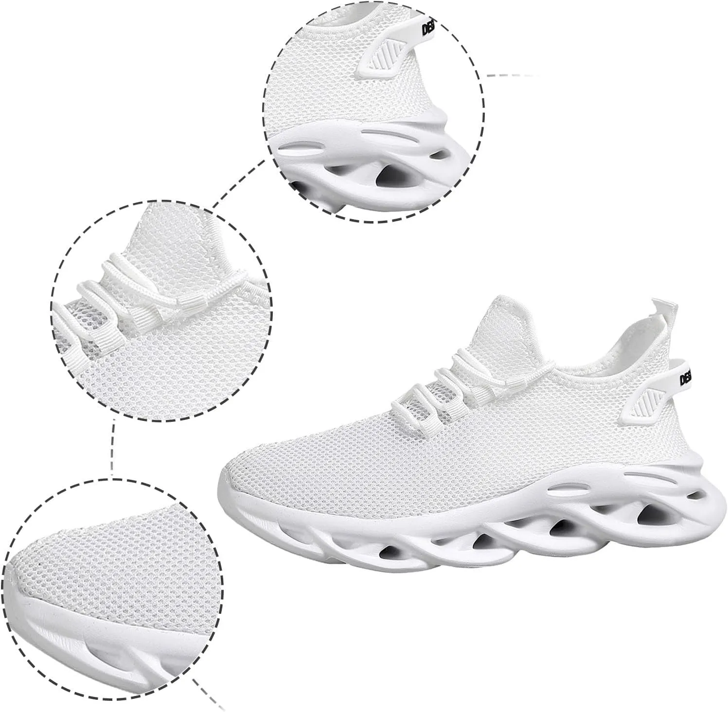 Men Sports Shoes Fashionable New Pattern Solid Color Simple Mesh Breathable Sneaker Rack for Men Bedroom with Light Men's SPO