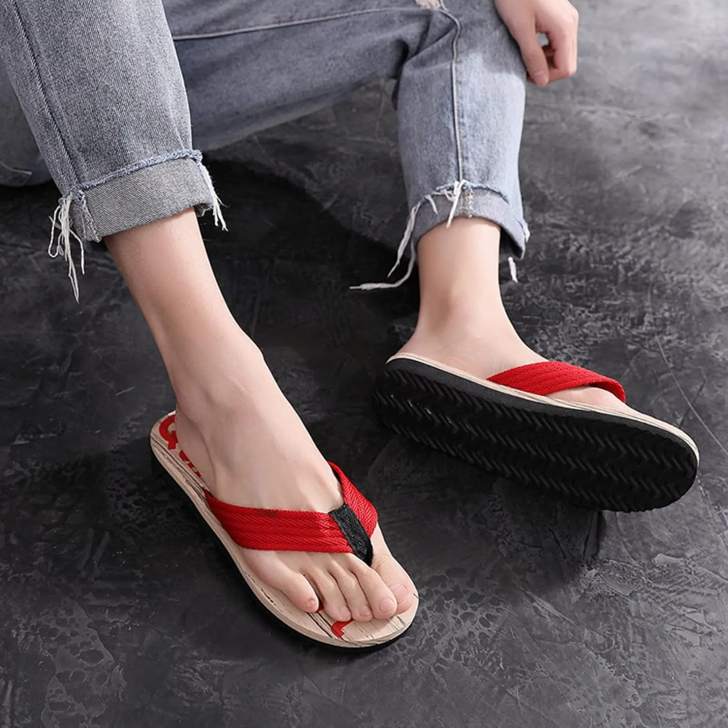 Mens Flip Flops Water Sandals Men Men's Sandals Men's Comfortable Outdoor Beach Shoes Summer Outdoors