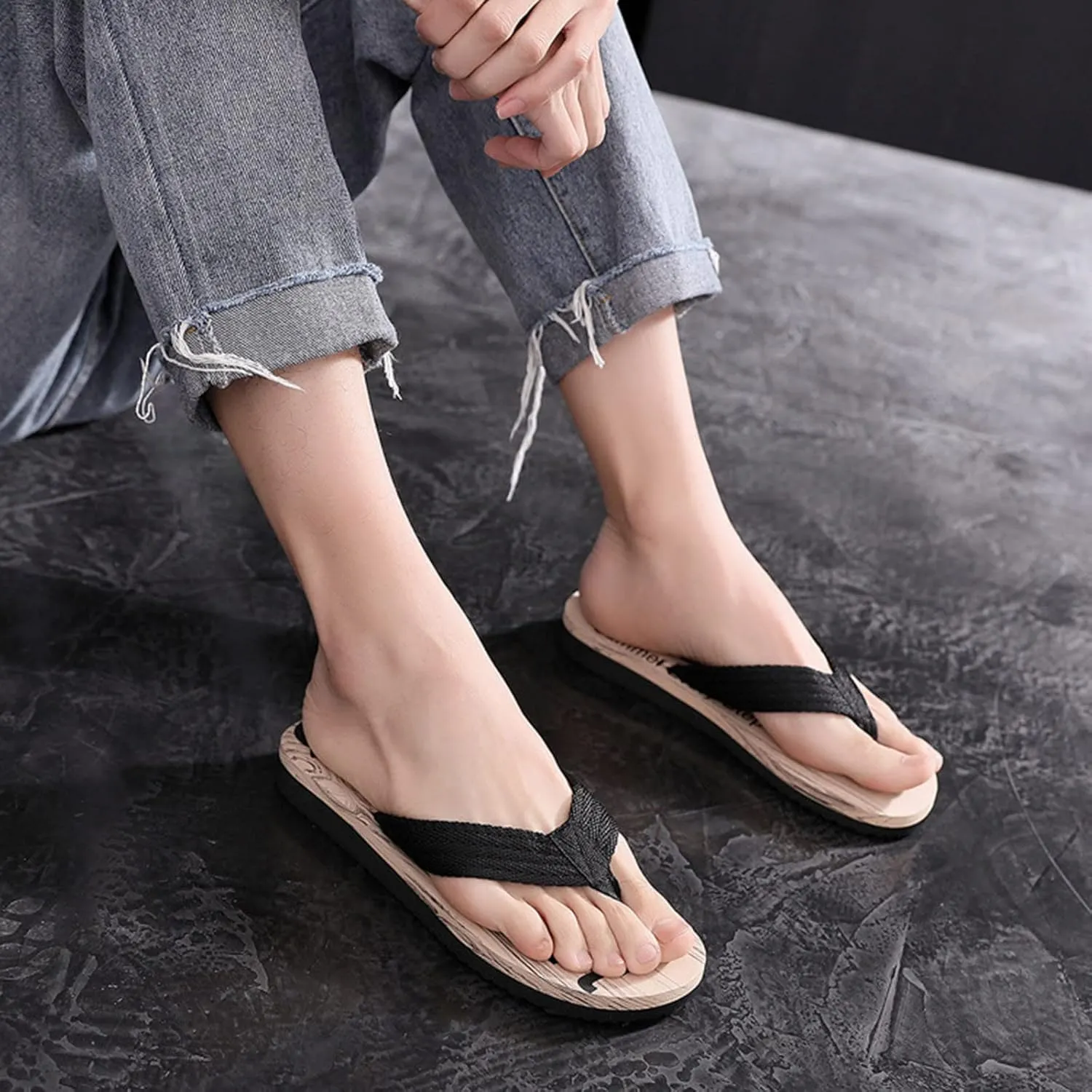 Mens Flip Flops Water Sandals Men Men's Sandals Men's Comfortable Outdoor Beach Shoes Summer Outdoors
