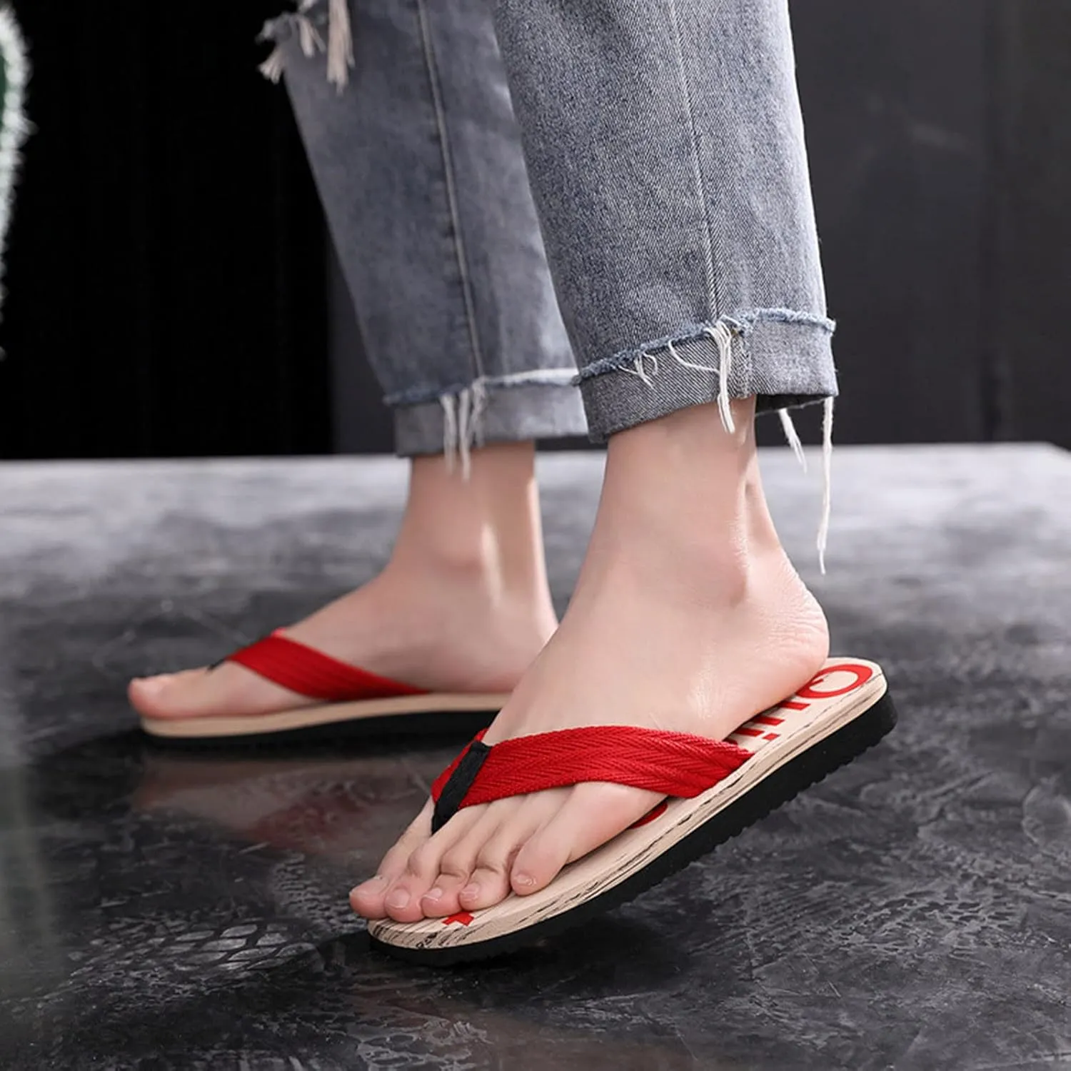 Mens Flip Flops Water Sandals Men Men's Sandals Men's Comfortable Outdoor Beach Shoes Summer Outdoors