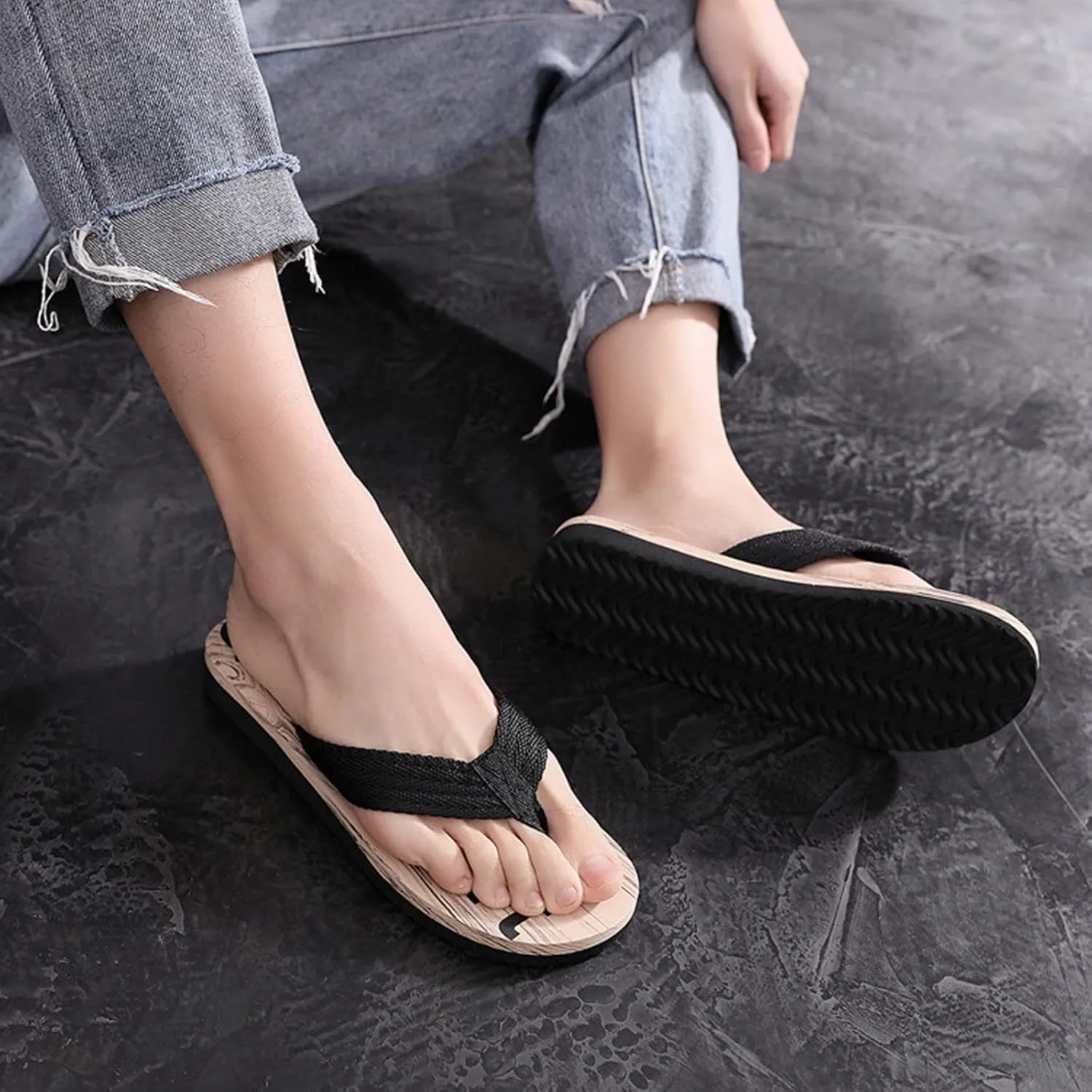Mens Flip Flops Water Sandals Men Men's Sandals Men's Comfortable Outdoor Beach Shoes Summer Outdoors