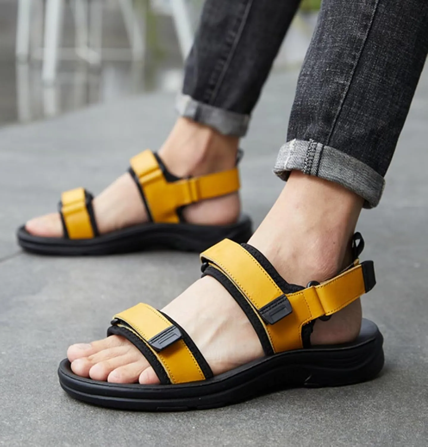 Mens Hiking Sandals Outdoor Sports Summer Beach Fisherman Shoes Walking Trekking Casual Breathable Athletic Sandals