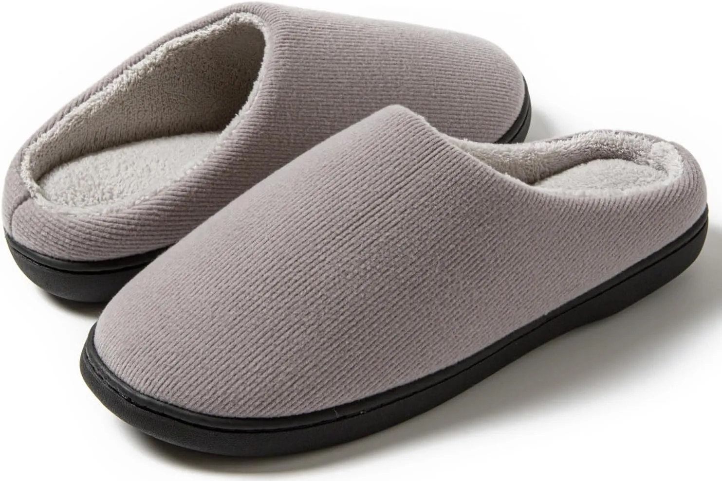 Mens Indoor Slippers Memory Foam Cozy Slip Home Shoes Flats Breathable Lightweight Washable Non Skid Rubber Soles