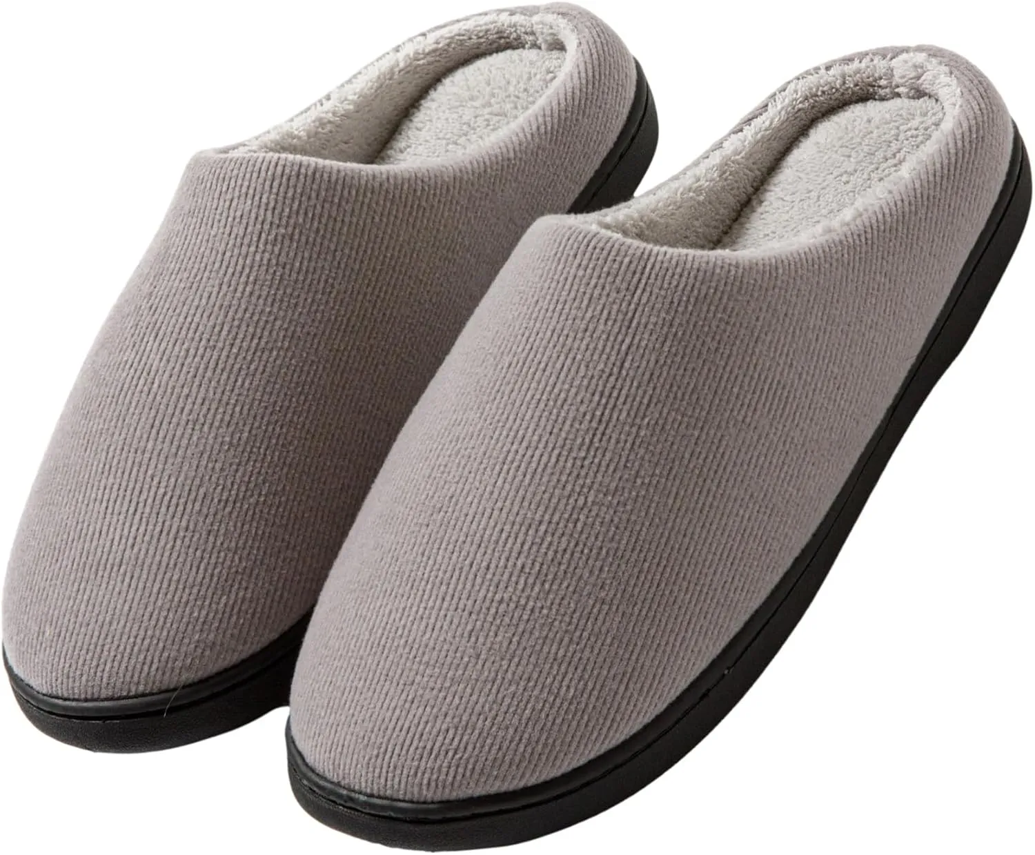 Mens Indoor Slippers Memory Foam Cozy Slip Home Shoes Flats Breathable Lightweight Washable Non Skid Rubber Soles