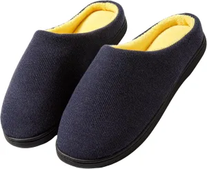 Mens Indoor Slippers Memory Foam Cozy Slip Home Shoes Flats Breathable Lightweight Washable Non Skid Rubber Soles