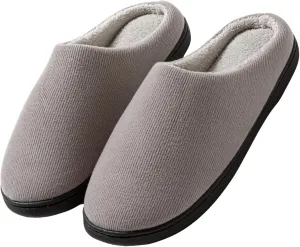 Mens Indoor Slippers Memory Foam Cozy Slip Home Shoes Flats Breathable Lightweight Washable Non Skid Rubber Soles