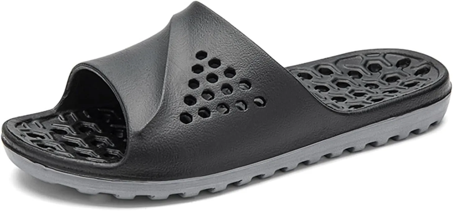 Mens Slippers Shower Shoes Women Bathroom Slippers Men Slides for Women Gym Non Slip Soft Sole