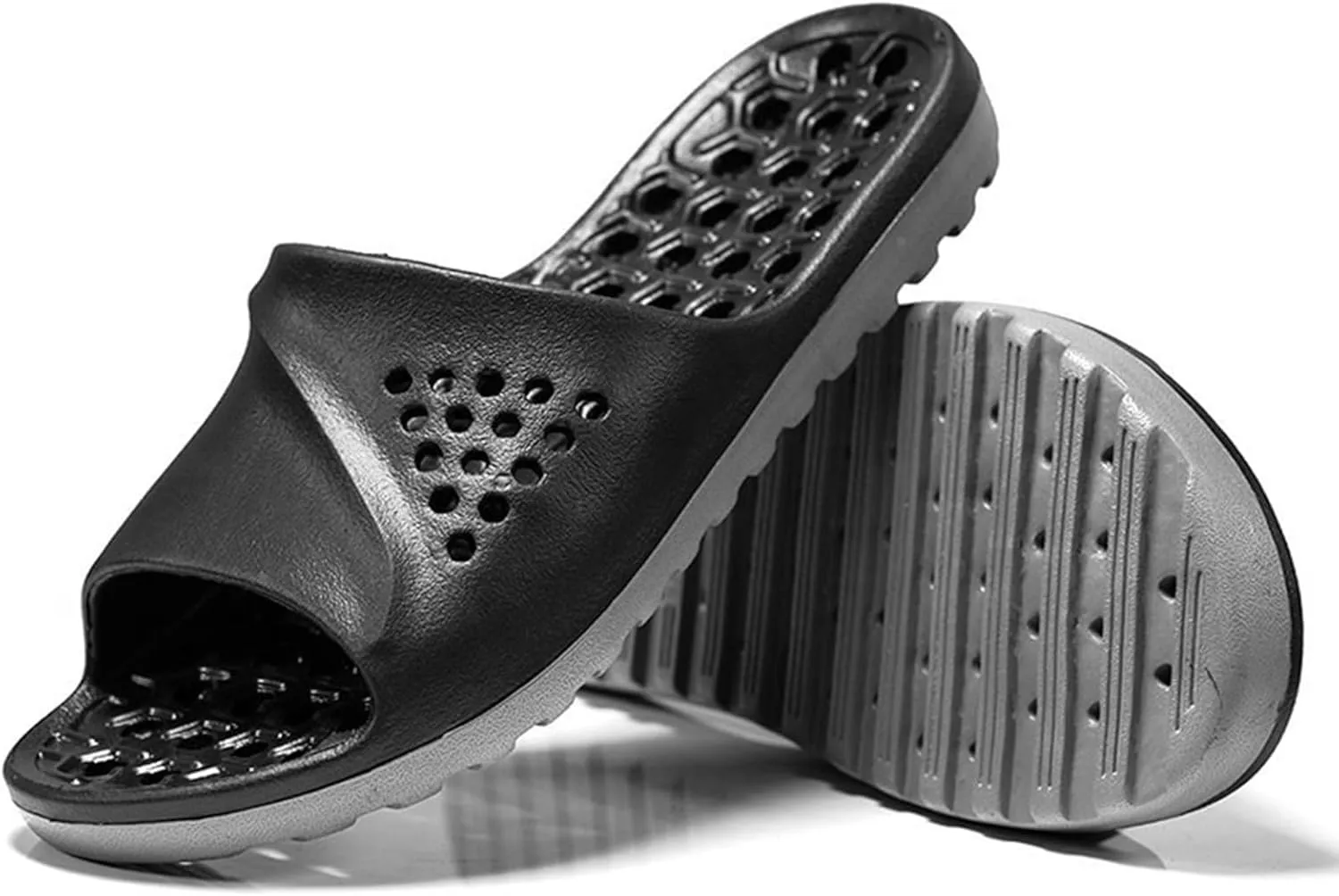 Mens Slippers Shower Shoes Women Bathroom Slippers Men Slides for Women Gym Non Slip Soft Sole