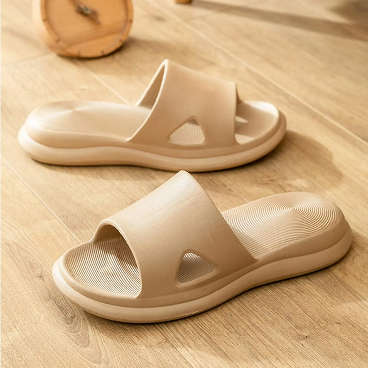 Mens Slippers Womens Slides Slides for Men Shower Shoes Women Ultra Comfort Drainage Hole Public Slippers