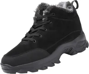 Men's Work Boots Composite Toe Hiking Sneakers with Warm Fur Lining Women's Workout Shoes Comfortable Waterproof Work Shoes Non-Slip Hike Grounded Footwear