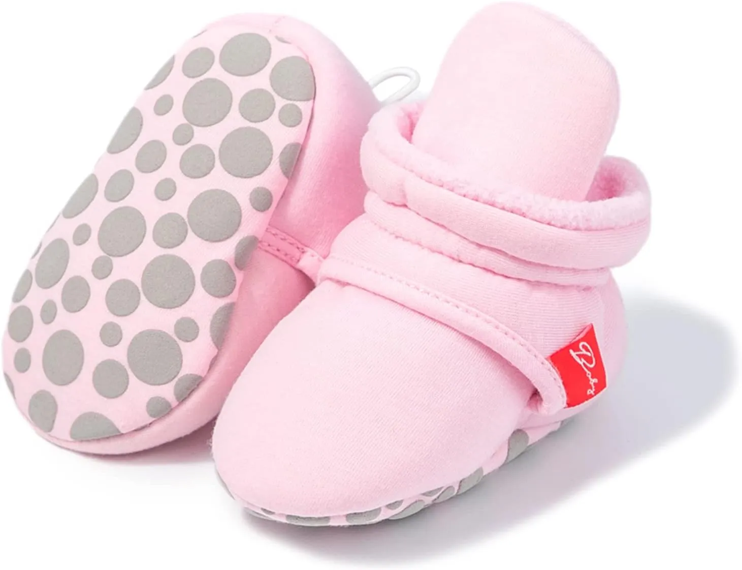 RVROVIC Baby Boys Girls Cozy Fleece Boots with Non Skid Bottom Warm Winter Socks Slippers