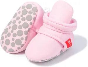 RVROVIC Baby Boys Girls Cozy Fleece Boots with Non Skid Bottom Warm Winter Socks Slippers