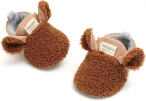 RVROVIC Baby Boys Girls Cozy Fleece Boots with Non Skid Bottom Warm Winter Socks Slippers