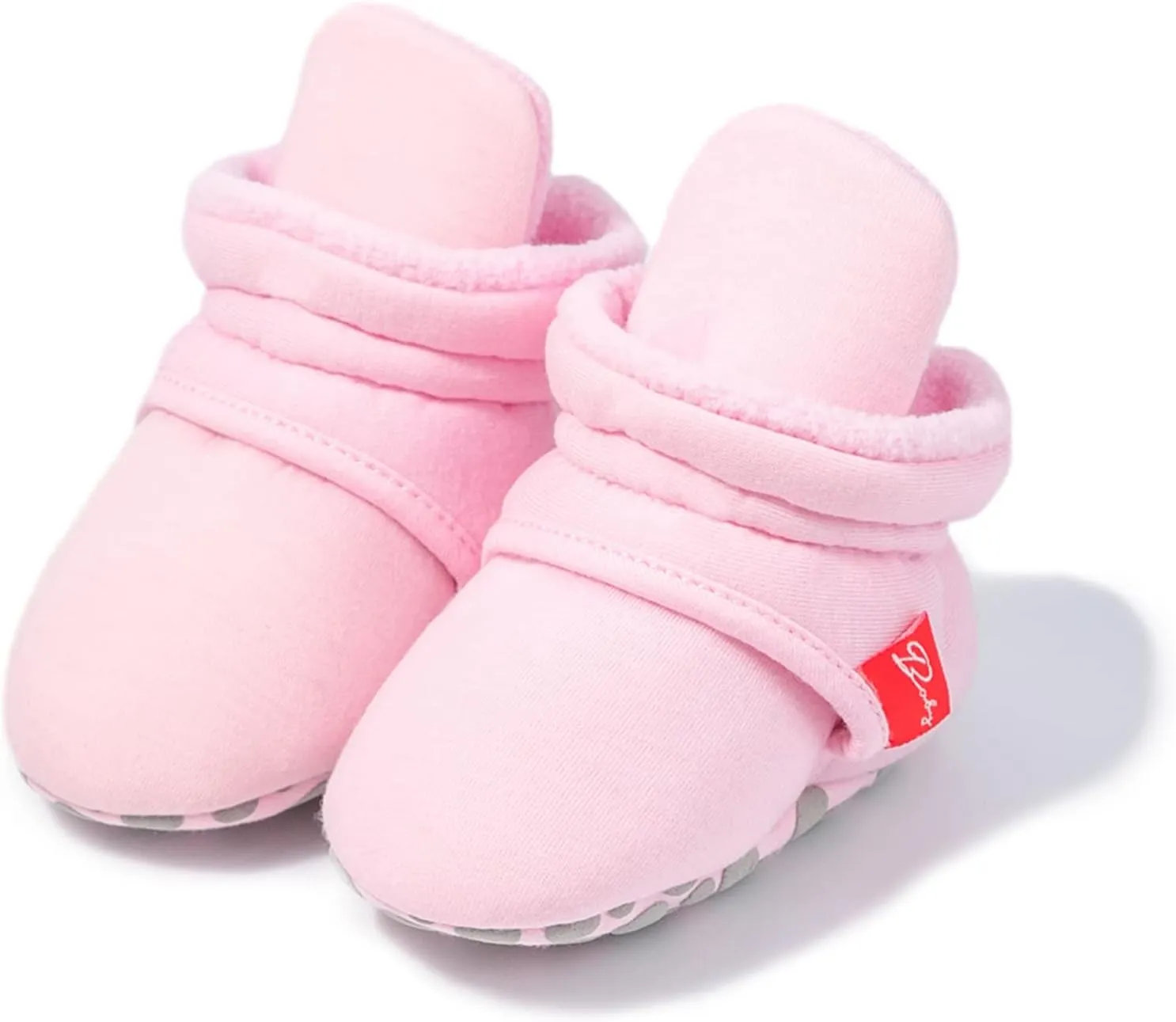 RVROVIC Baby Boys Girls Cozy Fleece Boots with Non Skid Bottom Warm Winter Socks Slippers